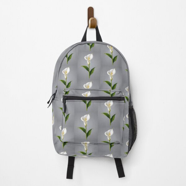 Item preview, Calla Lily flower white on grey background nature floral gift design designed and sold by cheekylorns.