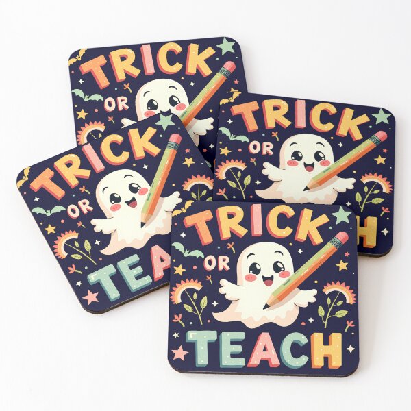 Item preview, Trick Or Teach School Retro Ghost Halloween Costume For Teachers designed and sold by Trendsecne.