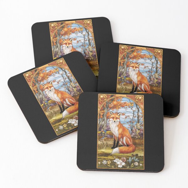 Artikelvorschau, Jugendstil Fuchs entworfen und verkauft von Angry Swan Designs.