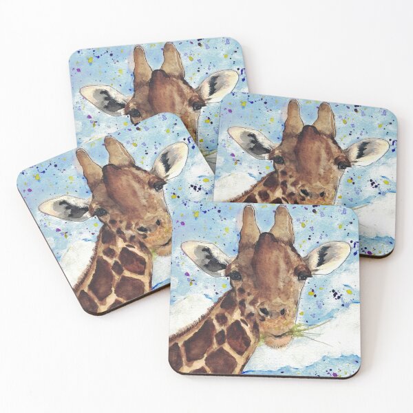 Item preview, Giraffe Eating Watercolor Painting designed and sold by EasyPrints337.