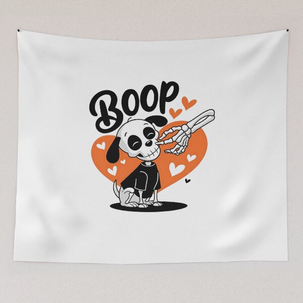 Item preview, Retro Cute Skeleton Hand Boop Dog Funny Halloween designed and sold by SlocifieShop.