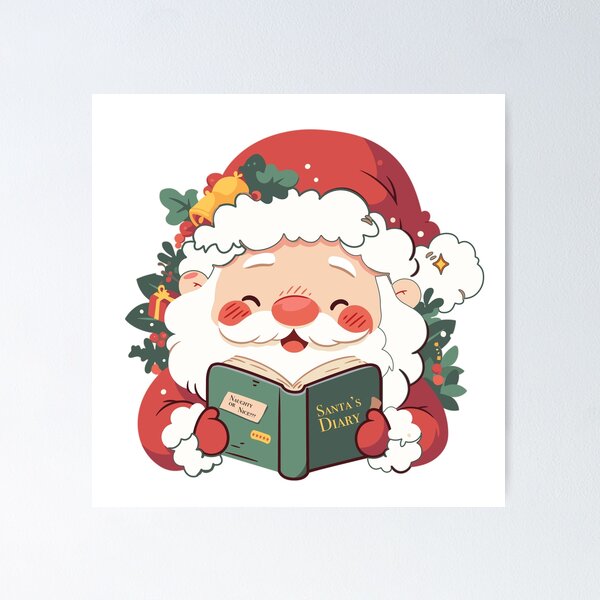 Item preview, Cute Bookish Santa Claus designed and sold by RetroPrints.