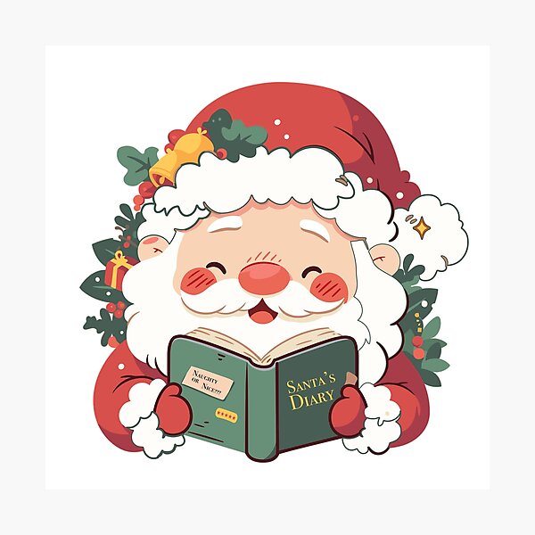Item preview, Cute Bookish Santa Claus designed and sold by RetroPrints.