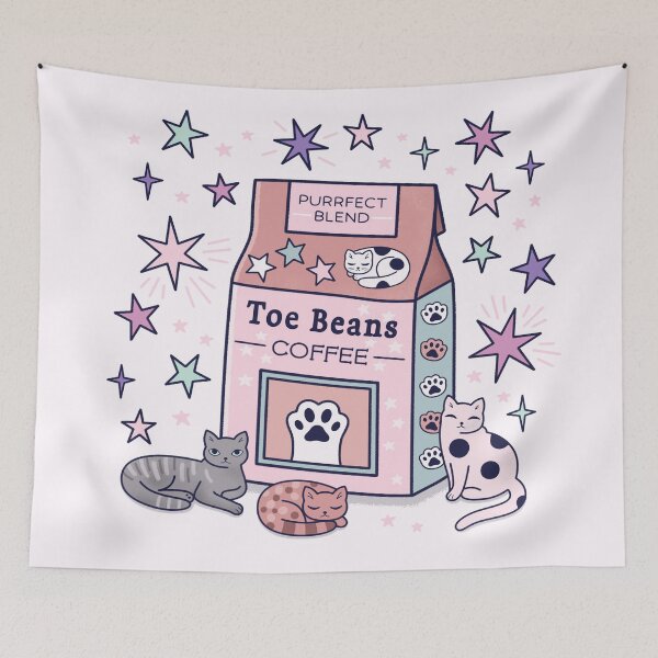 Item preview, Toe Beans Cat Coffee designed and sold by CarlyWatts.