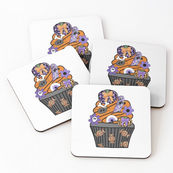 Item preview, Halloween Themed Cupcake Orange and Purple designed and sold by MrsCreative1.