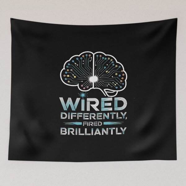 Item preview, Wired Differently, Fired Brilliantly - Neurodiverse Genius designed and sold by OwlWorks.