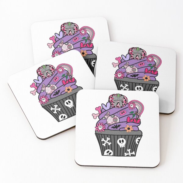 Item preview, Halloween Themed Cupcake Purple and Pink designed and sold by MrsCreative1.