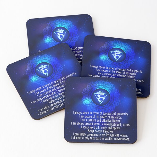 Item preview, Throat Chakra Mandala Affirmations designed and sold by chakraplaza.