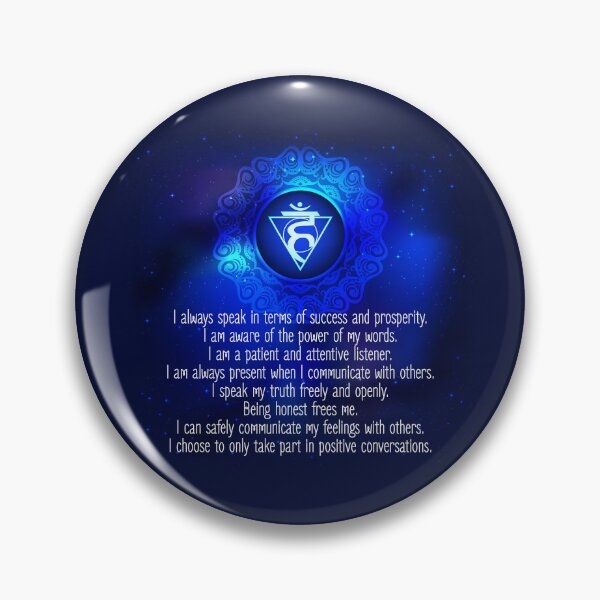 Item preview, Throat Chakra Mandala Affirmations designed and sold by chakraplaza.