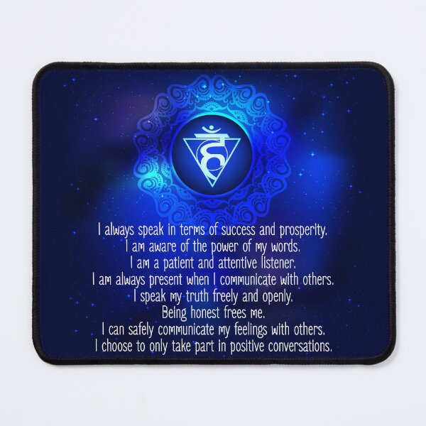 Item preview, Throat Chakra Mandala Affirmations designed and sold by chakraplaza.