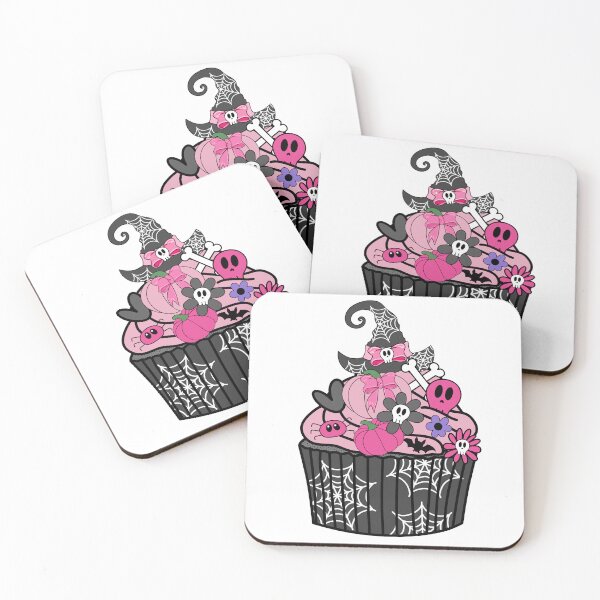 Item preview, Halloween Themed Cupcake Pink and Black designed and sold by MrsCreative1.