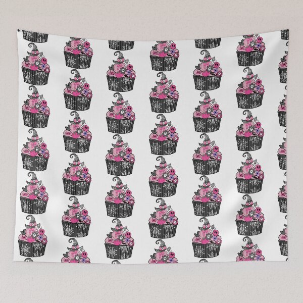 Item preview, Halloween Themed Cupcake Pink and Black designed and sold by MrsCreative1.