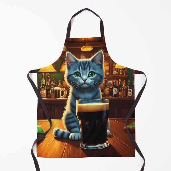 Artikelvorschau, Folk Art Kätzchen trinkt Guinness in Irland entworfen und verkauft von Colin Bentham.