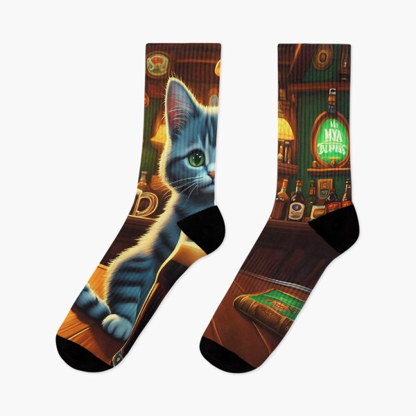 Item preview, Folk Art Kitten drinking guinness in Ireland  designed and sold by Colin Bentham.