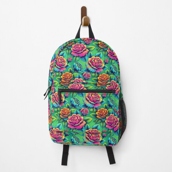 Item preview, Radiant Roses Neon Blooms on Green designed and sold by maritas22.