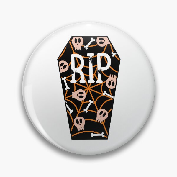 Item preview, Halloween Themed Coffin with R.I.P and Spider Web Orange designed and sold by MrsCreative1.