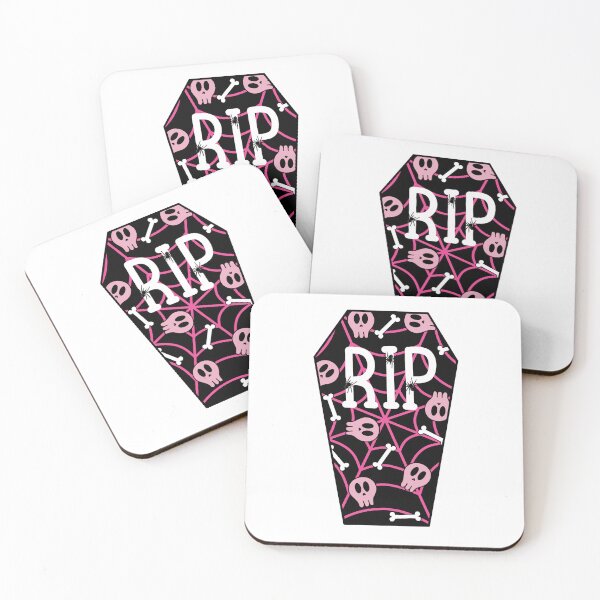 Item preview, Halloween Themed Coffin with R.I.P and Spider Web Pink designed and sold by MrsCreative1.