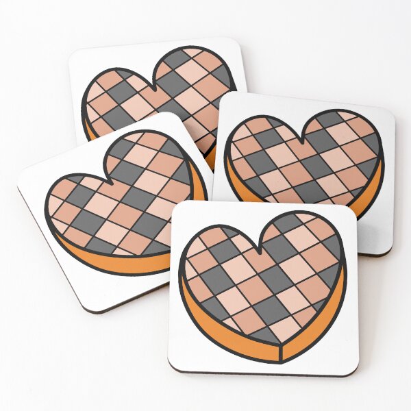 Item preview, Halloween Themed Heart Shaped Candy with Checkered Pattern Orange designed and sold by MrsCreative1.