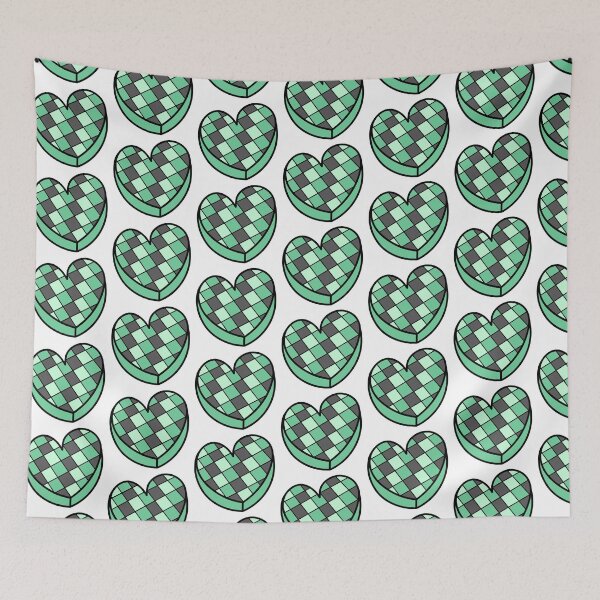 Item preview, Halloween Themed Heart Shaped Candy with Checkered Pattern Green/Mint designed and sold by MrsCreative1.