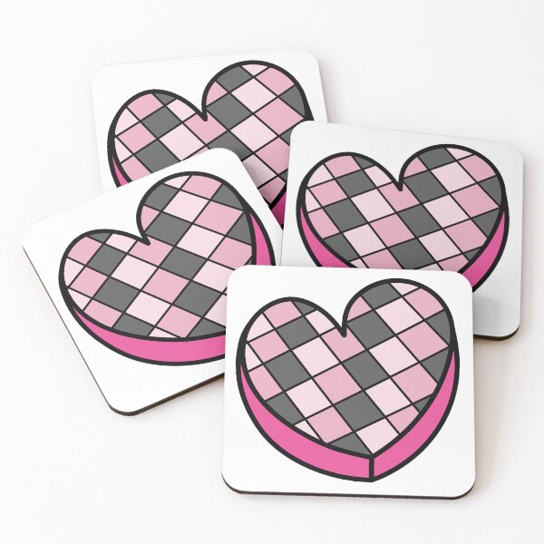 Item preview, Halloween Themed Heart Shaped Candy with Checkered Pattern Pink designed and sold by MrsCreative1.