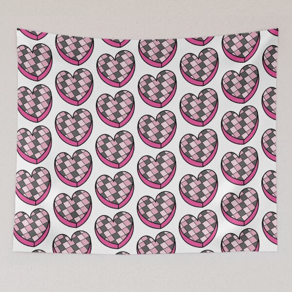 Item preview, Halloween Themed Heart Shaped Candy with Checkered Pattern Pink designed and sold by MrsCreative1.