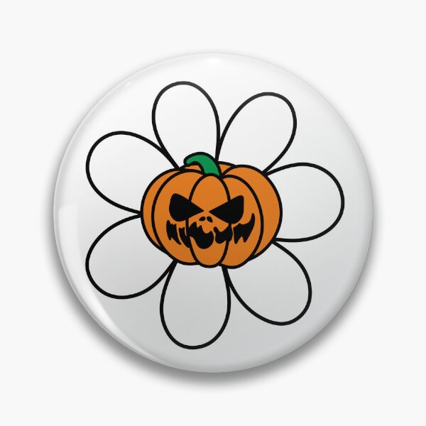 Item preview, Halloween Flower with Pumpkin Center White and Orange designed and sold by MrsCreative1.