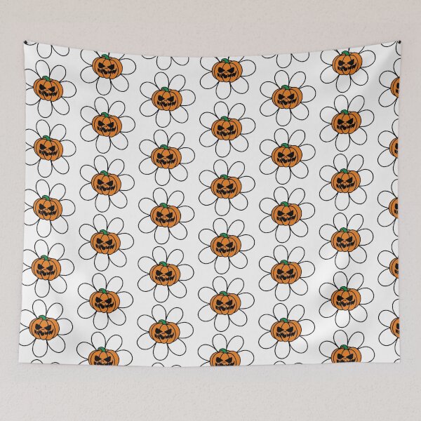 Item preview, Halloween Flower with Pumpkin Center White and Orange designed and sold by MrsCreative1.