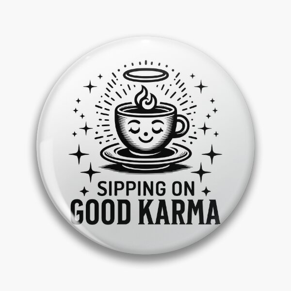 Artikelvorschau, "Sipping On Good Karma" – Lustige Kaffeetasse Kaffee Energie Good Vibes entworfen und verkauft von Infinitee8hirts.