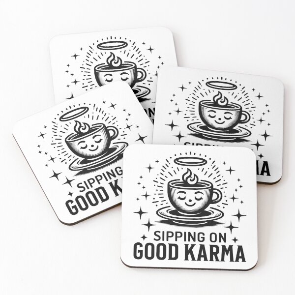 Item preview, "Sipping On Good Karma" – Funny Coffee Mug Energy Good Vibes designed and sold by Infinitee8hirts.