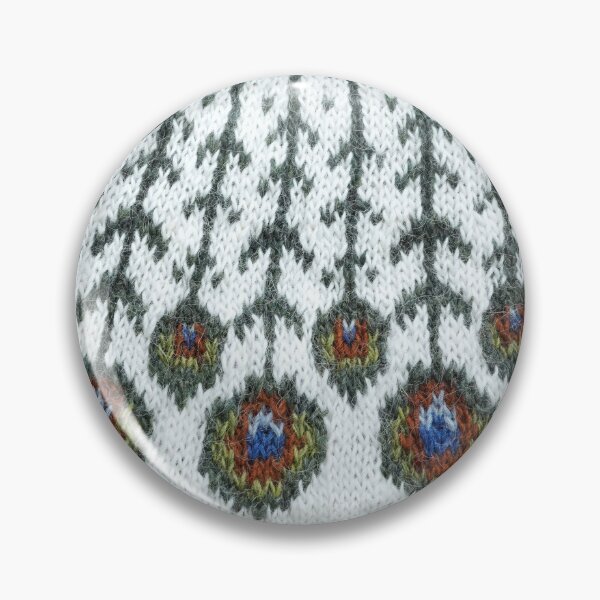 Item preview, Icelandic sweater pattern - Peacock Feathers (white) designed and sold by elisainiceland.