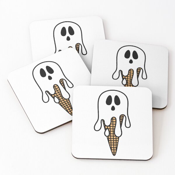 Item preview, Melting Ghost Halloween Ice Cream White designed and sold by MrsCreative1.