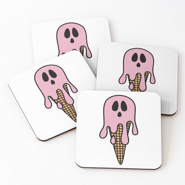 Item preview, Melting Ghost Halloween Ice Cream Pink designed and sold by MrsCreative1.