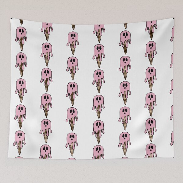 Item preview, Melting Ghost Halloween Ice Cream Pink designed and sold by MrsCreative1.