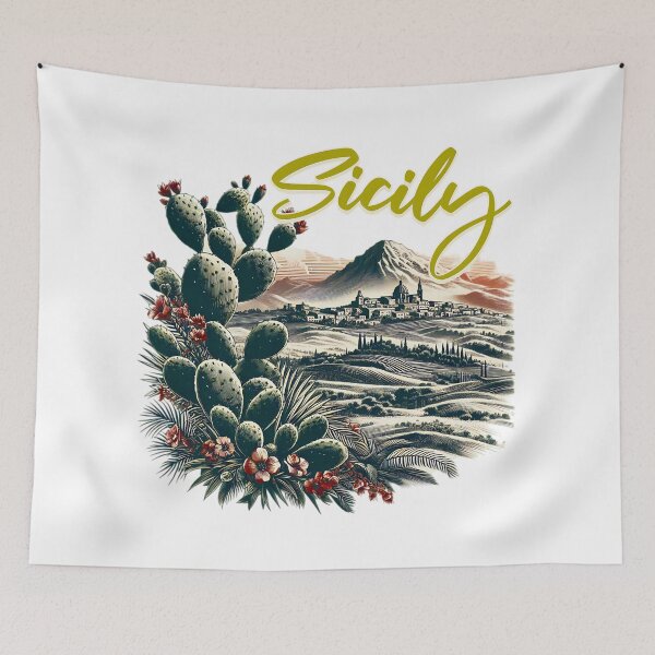 Item preview, SICILY - OPUNTIA AND THE VOLCANO LANDSCAPE  designed and sold by justyna-s28.
