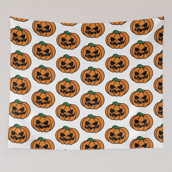 Item preview, Spooky Faced Halloween Pumpkin Orange designed and sold by MrsCreative1.
