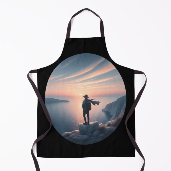Item preview, Traveler at Sunset Overlooking the Ocean designed and sold by IllumeInk.