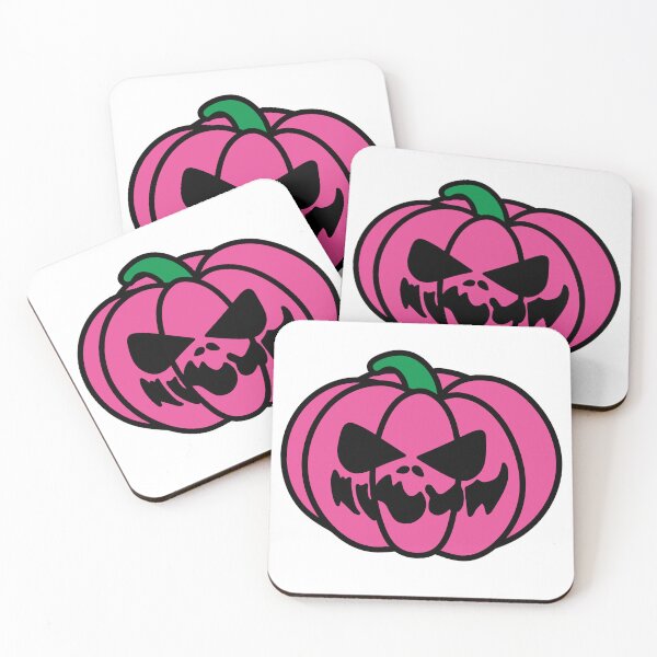 Item preview, Spooky Faced Halloween Pumpkin Pink designed and sold by MrsCreative1.