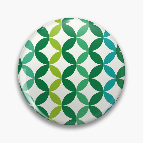 Item preview,  Mid Century Modern Geometric Circles in Emerald, mint and lime green  designed and sold by Yasminepatterns .