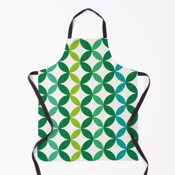 Item preview, Mid Century Modern Geometric Circles in Emerald, mint and lime green designed and sold by Yasminepatterns .