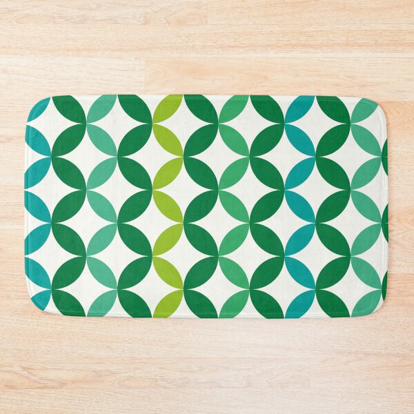 Item preview,  Mid Century Modern Geometric Circles in Emerald, mint and lime green  designed and sold by Yasminepatterns .