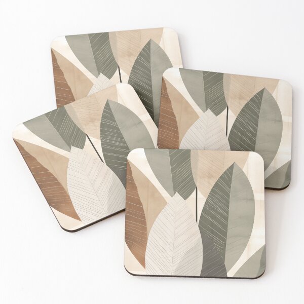 Item preview, Minimalistic leaves. Contemporary art of flora designed and sold by GiriaGallery.