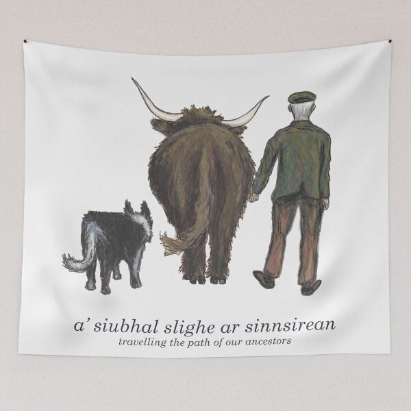 Item preview, traveling the path of our ancestors / a' siubhal slighe ar sinnsirean hand painted Scottish Gaelic designed and sold by Mamaidh Made.