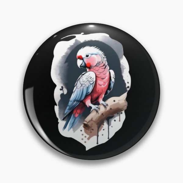 Item preview, grey galah watercolor designed and sold by EuropeanPrints.
