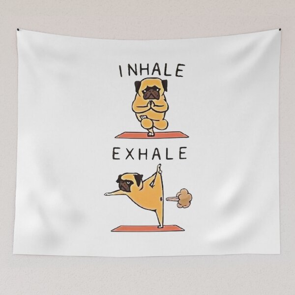 Item preview, Inhale Exhale Funny Dog Yoga designed and sold by Vicky021.