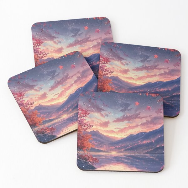 Item preview, Autumn Mountains and Lake designed and sold by NicolasGlowArt.