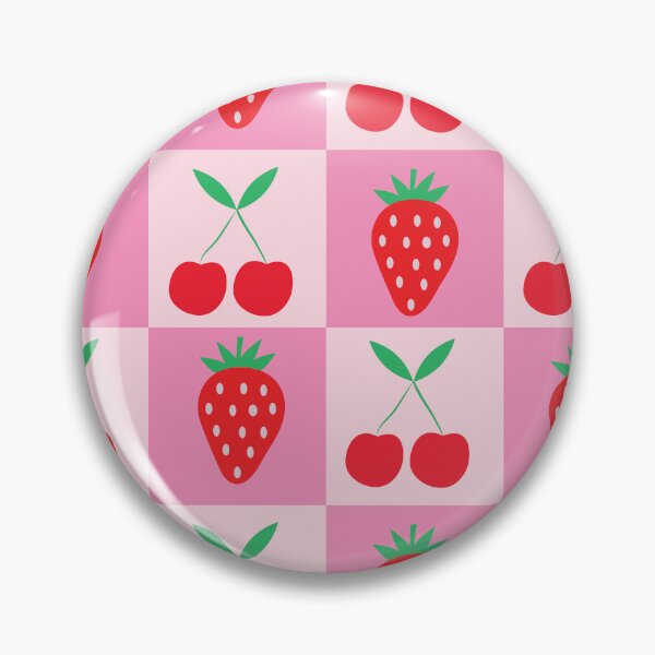 Item preview, Checkered Cherries with Strawberries Pattern  designed and sold by Yasminepatterns .