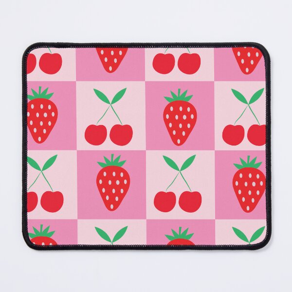 Item preview, Checkered Cherries with Strawberries Pattern designed and sold by Yasminepatterns .