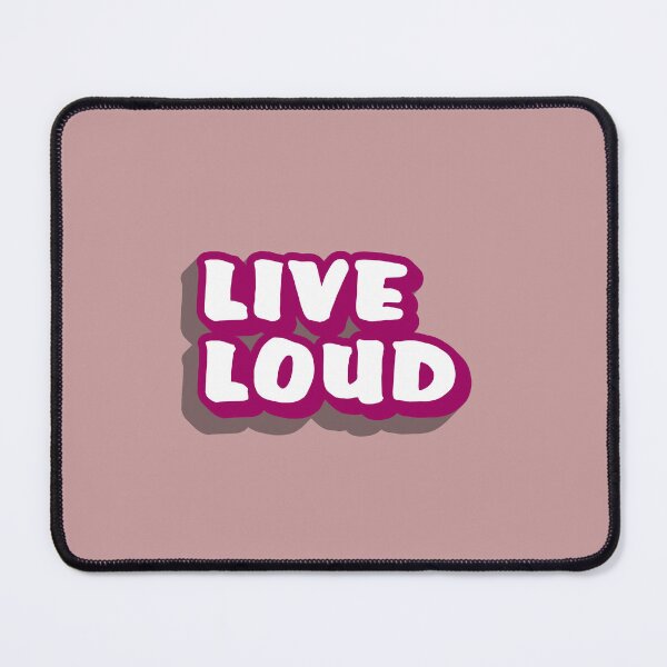 Item preview, Live Loud – Bold Magenta and White Motivational Typography designed and sold by trepiu.