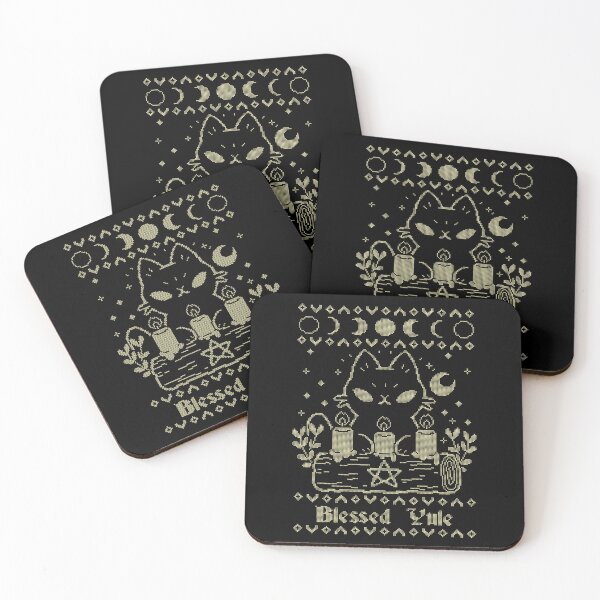 Item preview, Blessed Yule Black Cat UGLY CHRISTMAS designed and sold by xMorfina.
