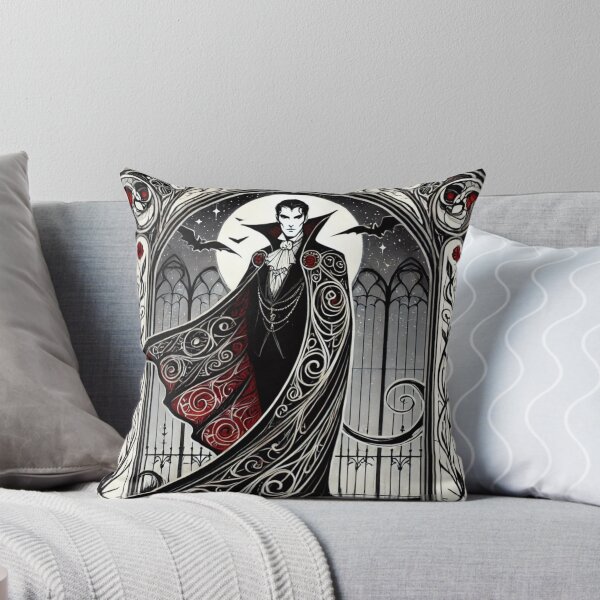 Aperçu de l'œuvre Motif vampire Art Nouveau – Classique d'Halloween du comte Dracula créée et vendue par NSB-Design.